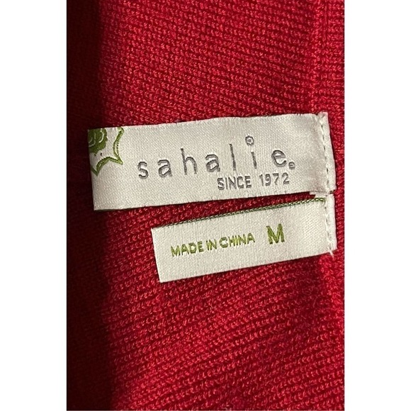 Sahalie Women's A-Line Wool Blend‎ Mini Skirt Red Size Medium - Picture 2 of 4